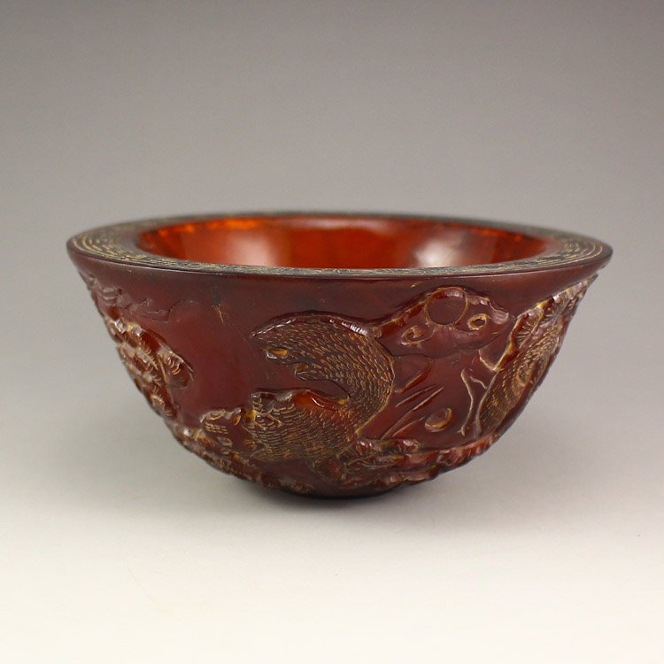 Chinese Qing Dynasty Ox Horn Bowl (1 of 8)