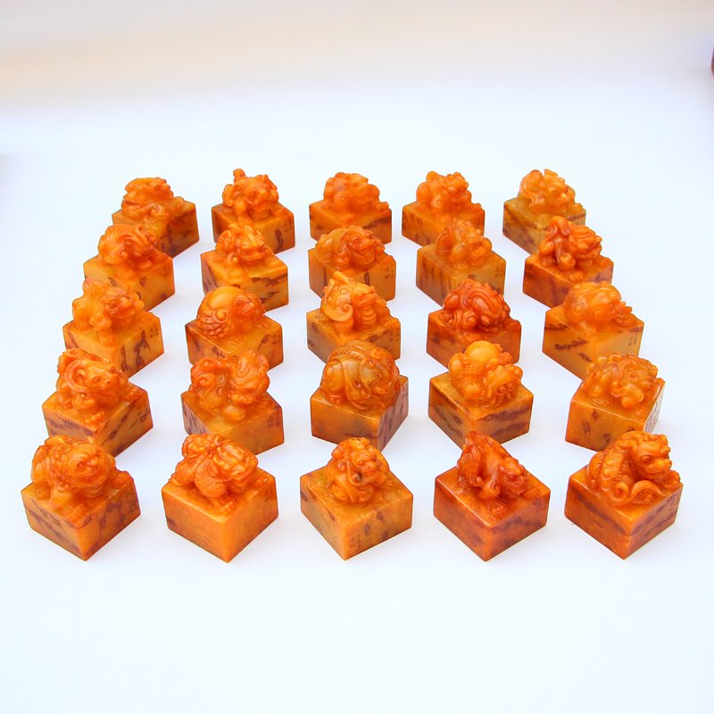 Chinese Qing Dy Shoushan Stone Tianhuang Stone Seals (1 of 10)