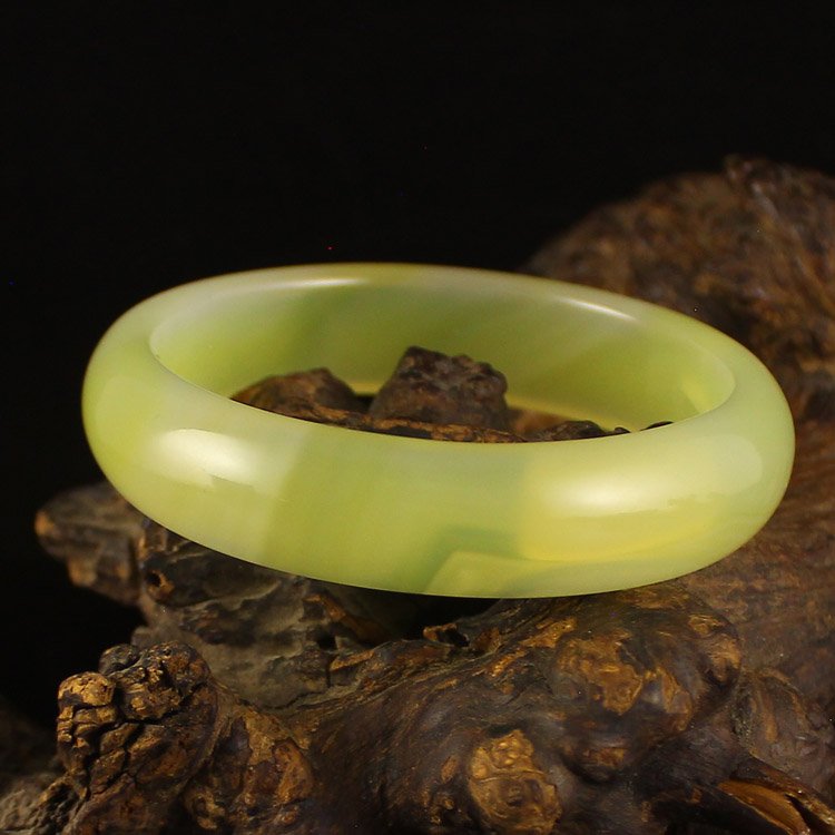 Chinese Yellow Chalcedony Agate Bracelet w Certificate (1 of 8)