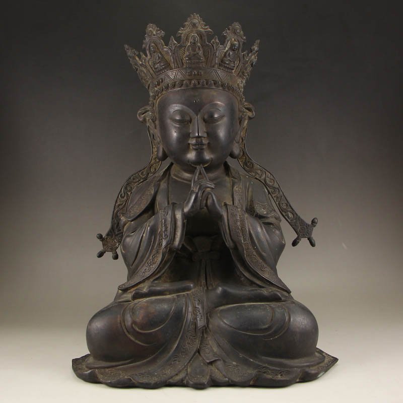 Chinese Ming Dynasty  Bronze Buddhism Buddha Statue (1 of 7)