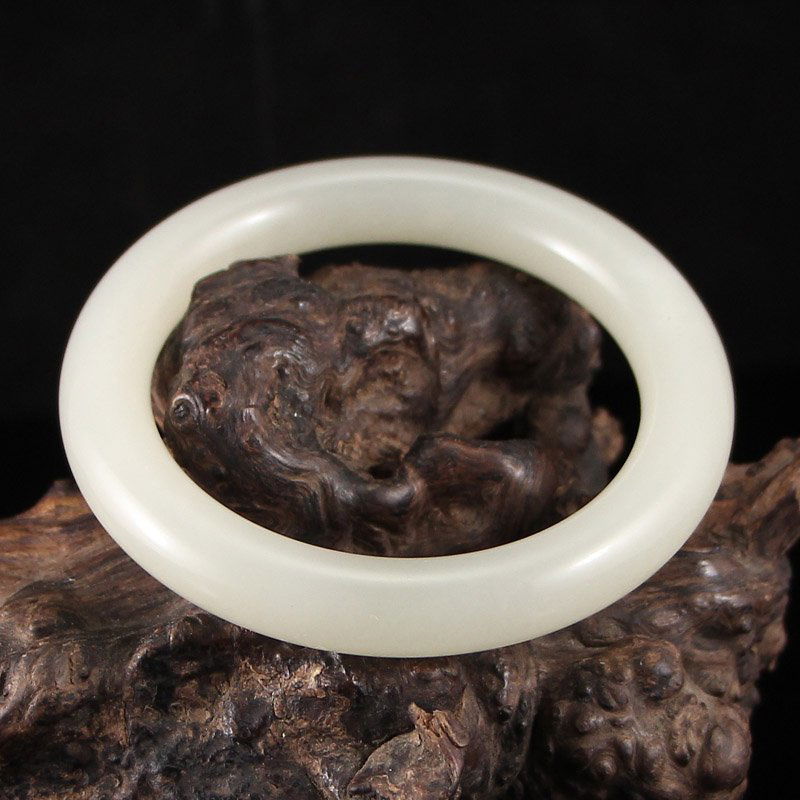 Inside Diameter 57 mm Chinese Hetian Jade Bracelet (1 of 6)