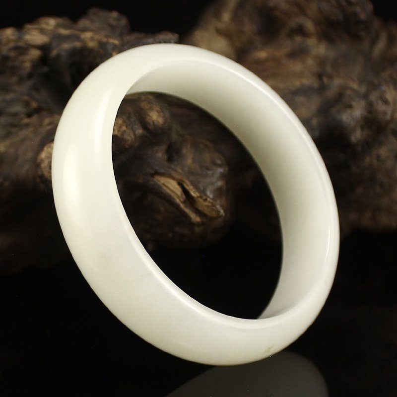 Inside Diameter 57 mm Chinese Hetian Jade Bracelet (1 of 6)