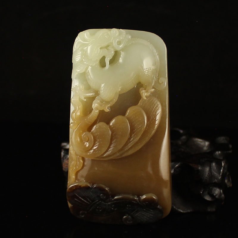 Superb Chinese Hetian Jade Kylin Pendant (1 of 6)