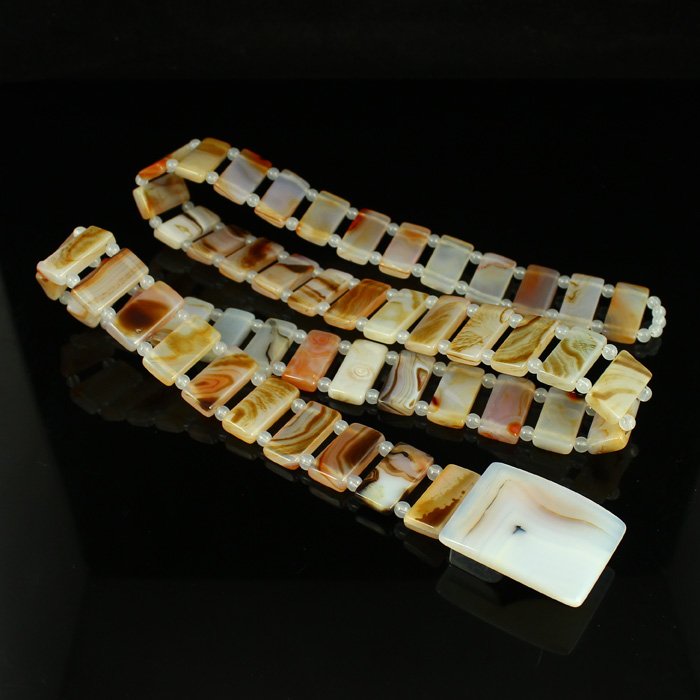 Beautiful Chinese Natural Agate Men's Belt (1 of 8)