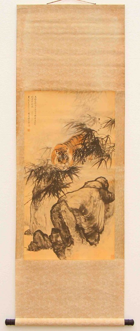 Watercolour On Xuan Paper Figure Painting: 商圣 范蠡 設色人物 中堂卷軸 Chinese Watercolour Xuan Paper Calligraphy & Figure Painting Dimension: 1730 x 650(mm) 68.11 x 25.59