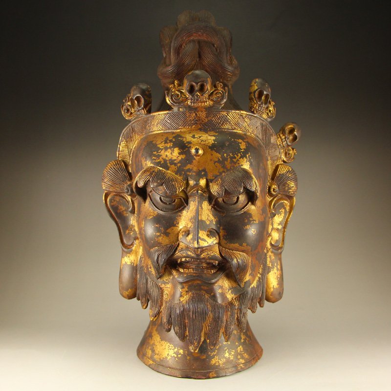 Chinese Gilt Gold Bronze Figure Statue (1 of 8)