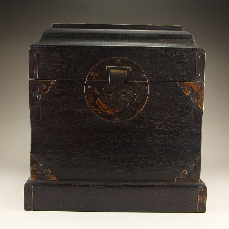 Chinese Qing Dynasty Zitan Wood Seal Box (1 of 6)