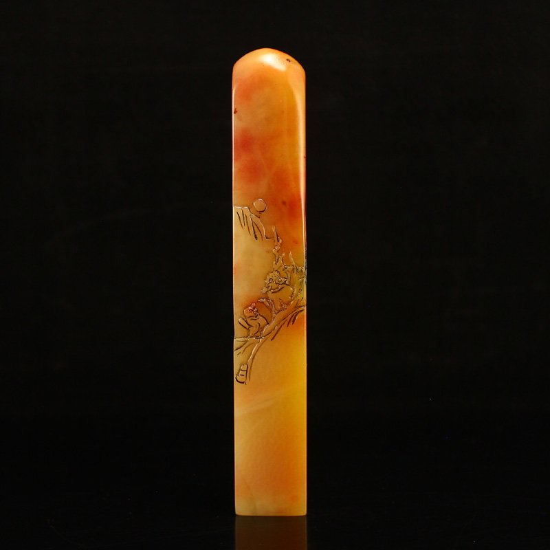 Chinese Shoushan Stone Seal w Confucius & Student (1 of 9)