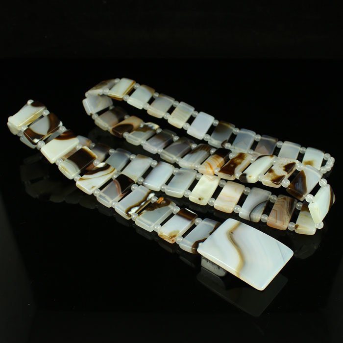 Beautiful Chinese Natural Agate Men's Belt (1 of 10)