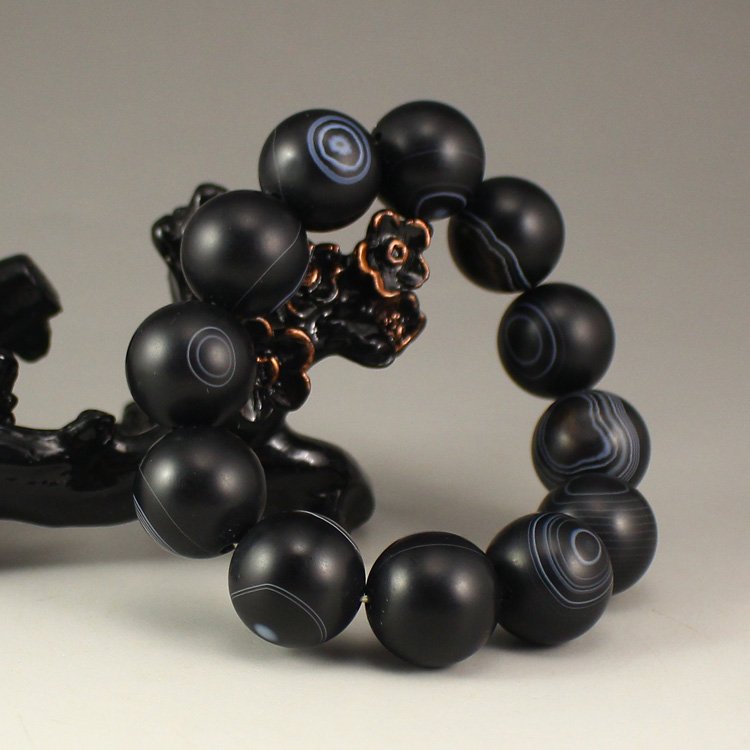 Chinese DZI Agate Beads Bracelet (1 of 7)