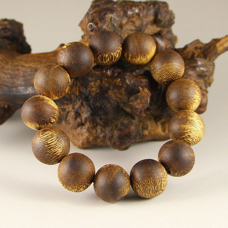 Chinese Bamboo Root Beads Bracelet (1 of 7)