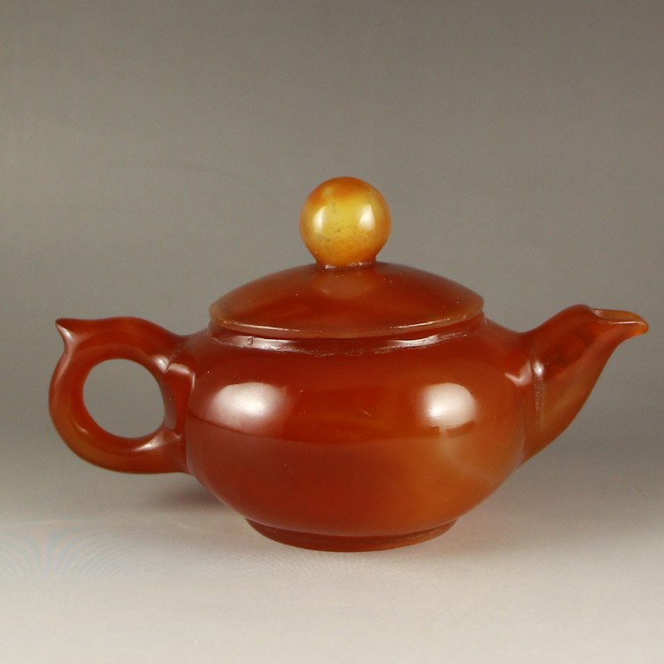 Beautiful Color Chinese Red Agate Teapot (1 of 6)