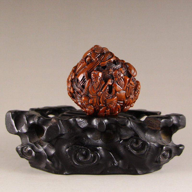 Vintage Chinese Olive Nut Statue - Eight Taoist Figures (1 of 8)