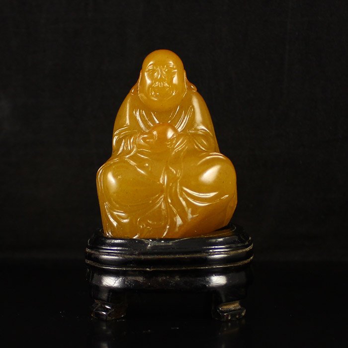 Chinese Shoushan Stone Laughing Buddha Statue (1 of 6)