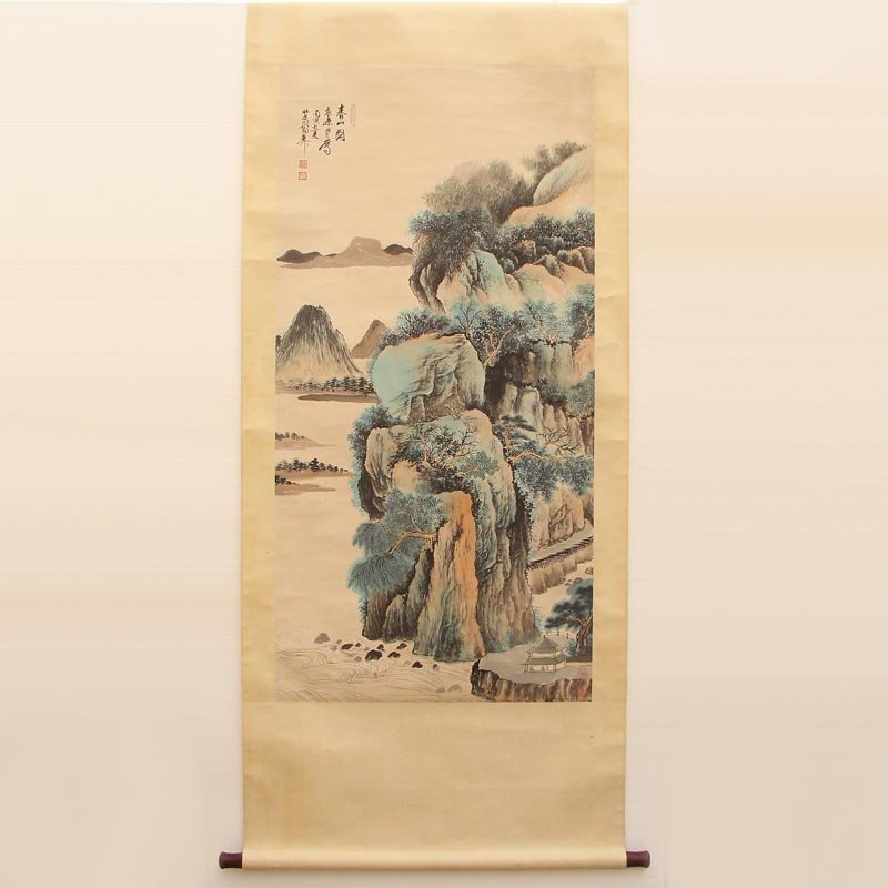 Chinese Ink on Xuan Paper Mountains Rivers Painting (1 of 10)