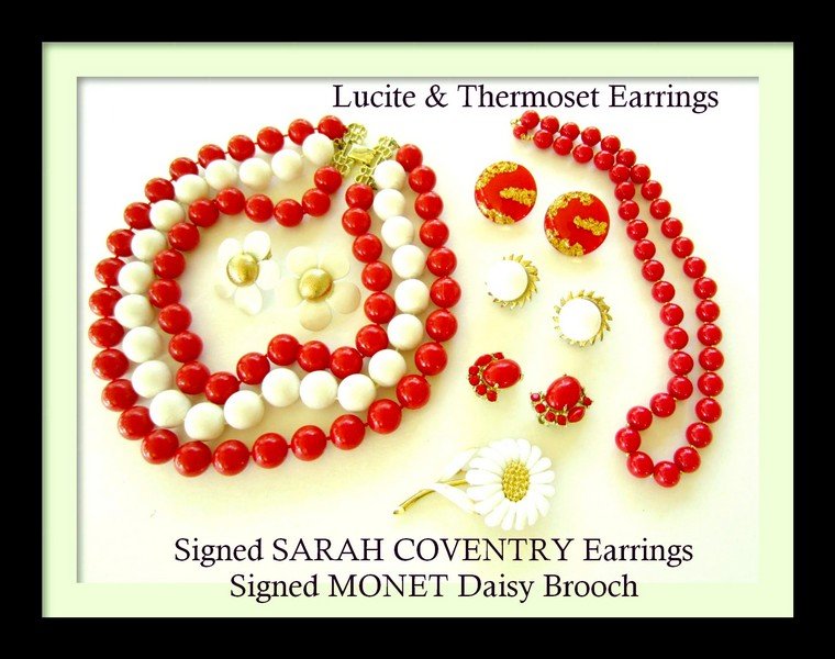 COVENTRY MONET Vintage Signed Lucite Thermoset: COVENTRY MONET Vintage Signed Lucite Thermoset