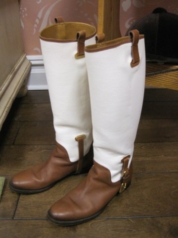 Ralph Lauren Collection Tall Equestrian Boots: Size 8.5.