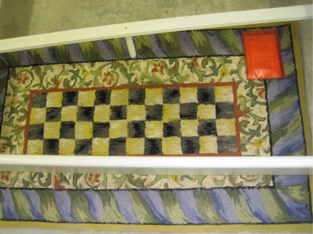 MacKenzie-Childs 3'x5' Wool Rug: Handhooked 3'x5' rug. $485.