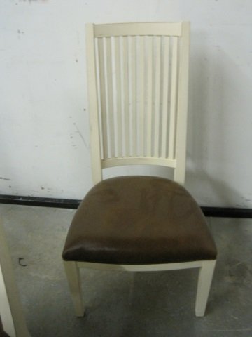 Lolling Style Set of 10 Solid Cherry Dining Chairs: Lolling Style Set of 10 Solid Cherry Dining Chairs painted antique ivory finish. Retail $1075 EACH. Table sold separately.