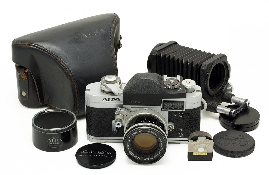 Alpa 6c + Kern Macro Switar 1.8/50 + accessories: Estimated Price: 650 - 1100 EUR