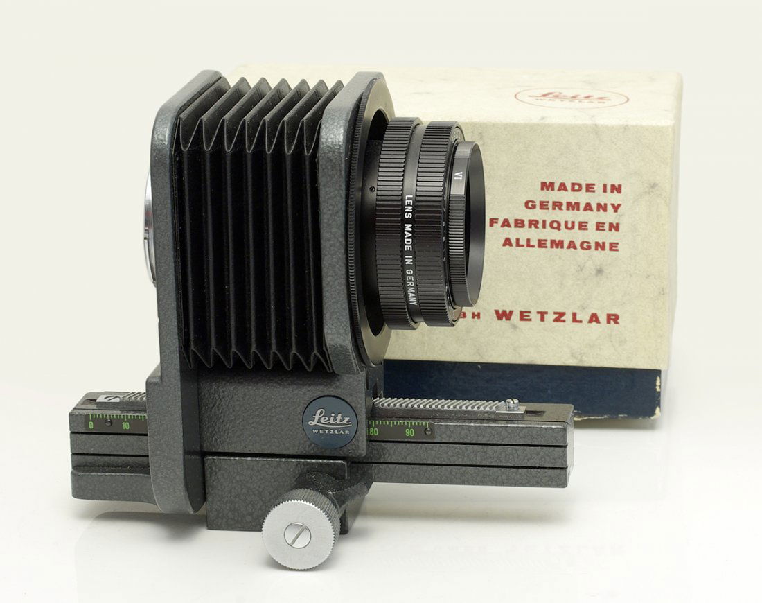 LEICA LEITZ 65MM 1:3.5 ELMAR M with bellows: Condition: A Estimates: 200 - 400 EUR