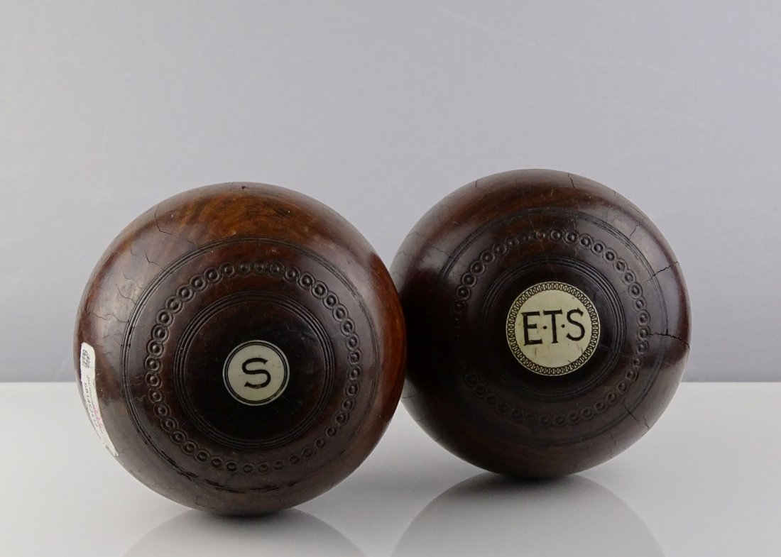 Two Lawn Bowling Balls