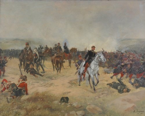 Henri Louis Dupray French, 1841-1909 Battaille de