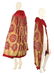 1011: Gallenga Ruby Velvet Stenciled Evening Cape