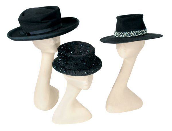 1422 Group of Three Mr John Black Felt Hats
