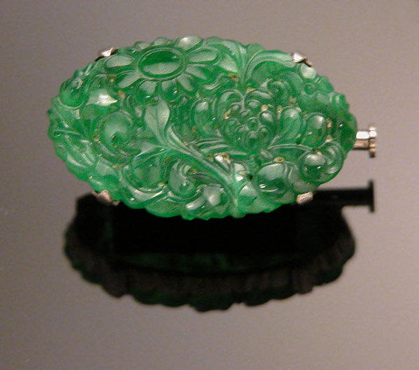 Carved Jade Pin