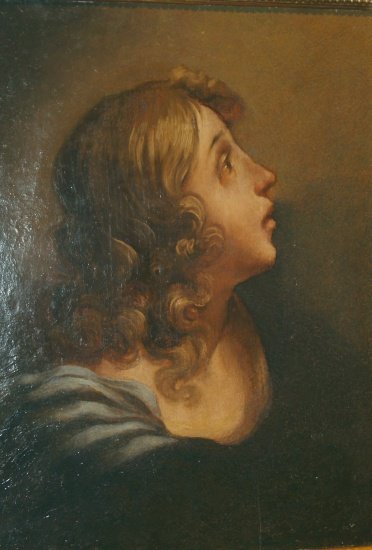 Manner of Benjamin West Figural Study: Manner of Benjamin West Figural Study Oil on cradled panel 24 x 19 1/2 inches