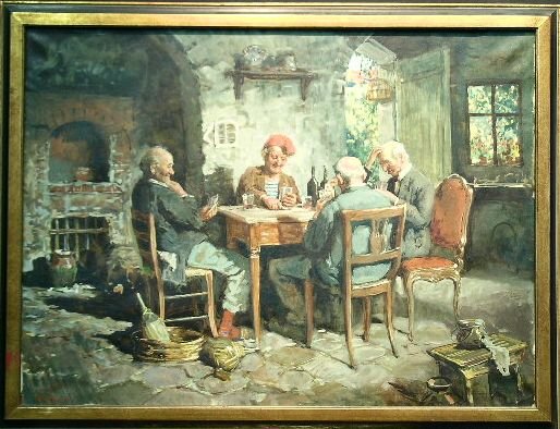 A. Crivelli Italian, 20th century PLAYING CARDS: A. Crivelli Italian, 20th century PLAYING CARDS Signed A. Crivelli (ll) Oil on canvas 23 5/8 x 31 7/8 inches