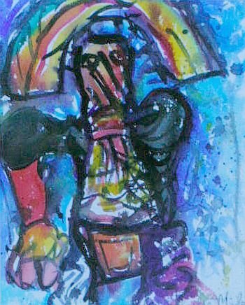 Malcolm Morley British, b.1931 UNTITLED [WARRIOR]: Malcolm Morley British, b.1931 UNTITLED [WARRIOR] Signed Malcolm Morley (lr) Watercolor 14 7/8 x 11 1/4 inches