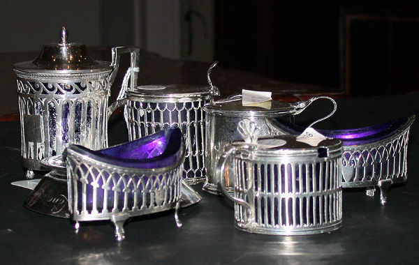 Group of Four George III Silver Mustard Pots; Toge