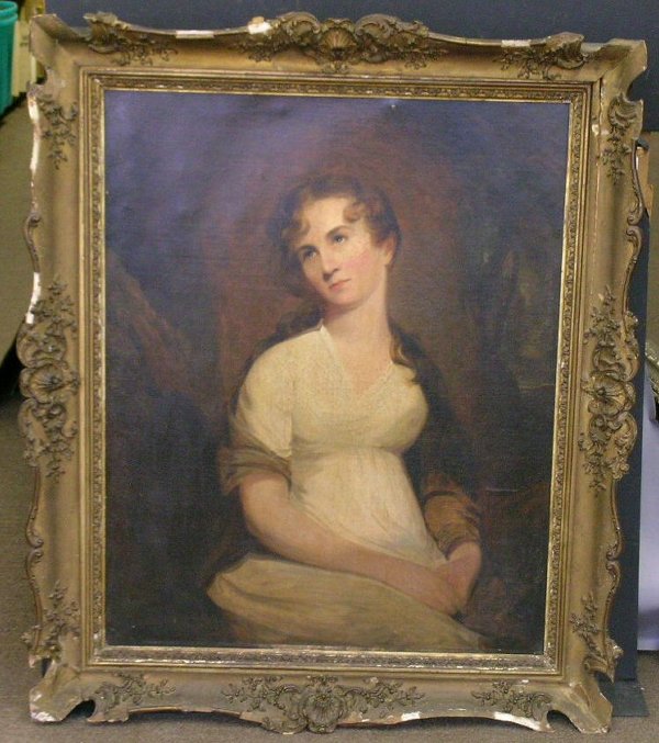 Attributed to Thomas Sully PORTRAIT OF AN UNKNOWN: Attributed to Thomas Sully PORTRAIT OF AN UNKNOWN WOMAN, possibly early 1840s Oil on canvas 36 x 29 inches