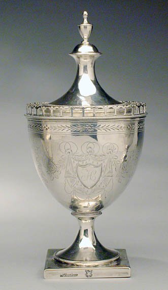 Silver Covered Sugar Urn
