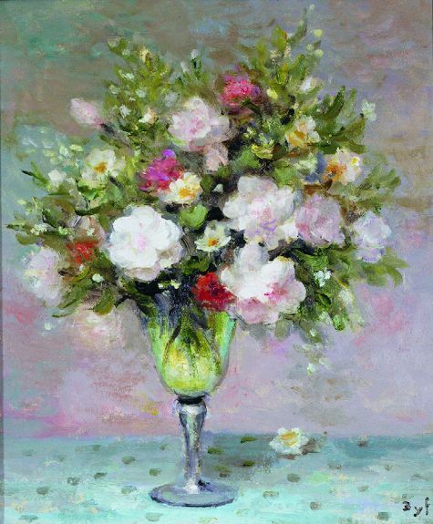 Marcel Dyf French, 1899-1985 FLEURS: Marcel Dyf French, 1899-1985 FLEURS Signed Dyf (lr) Oil on canvas 21 5/8 x 18 inches (55.0 x 45.7 cm.)