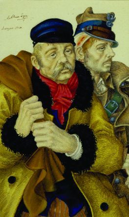 Arthur Szyk Polish/American, 1894-1951 POLISH FREE: Arthur Szyk Polish/American, 1894-1951 POLISH FREE CORP Signed Arthur Szyk and dated London 1940 (ul) Pencil and watercolor heightened with white on paper 8 7/8 x 5 5/8 inches