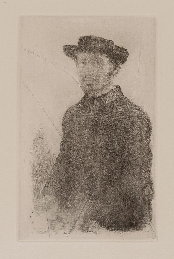 Edgar Degas (1834-1917) AUTOPORTRAIT (DELTEIL 1; (1 of 2)