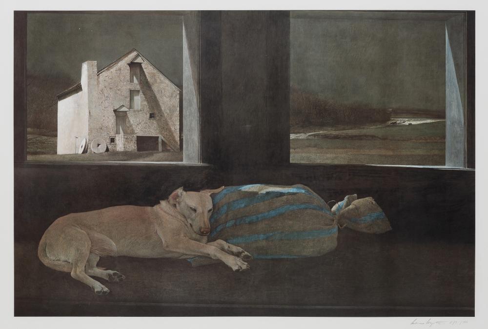 Andrew Wyeth NIGHT SLEEPER Color collotype, 1980, (1 of 4)