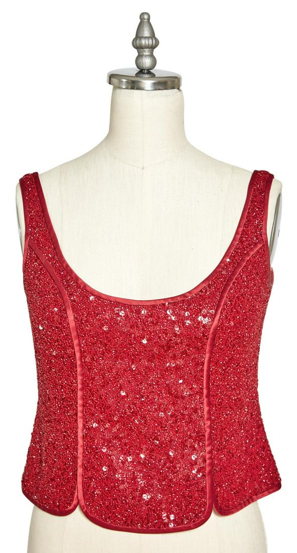 CAROL BURNETT Bob Mackie red beaded top worn to the TV (1 of 7)