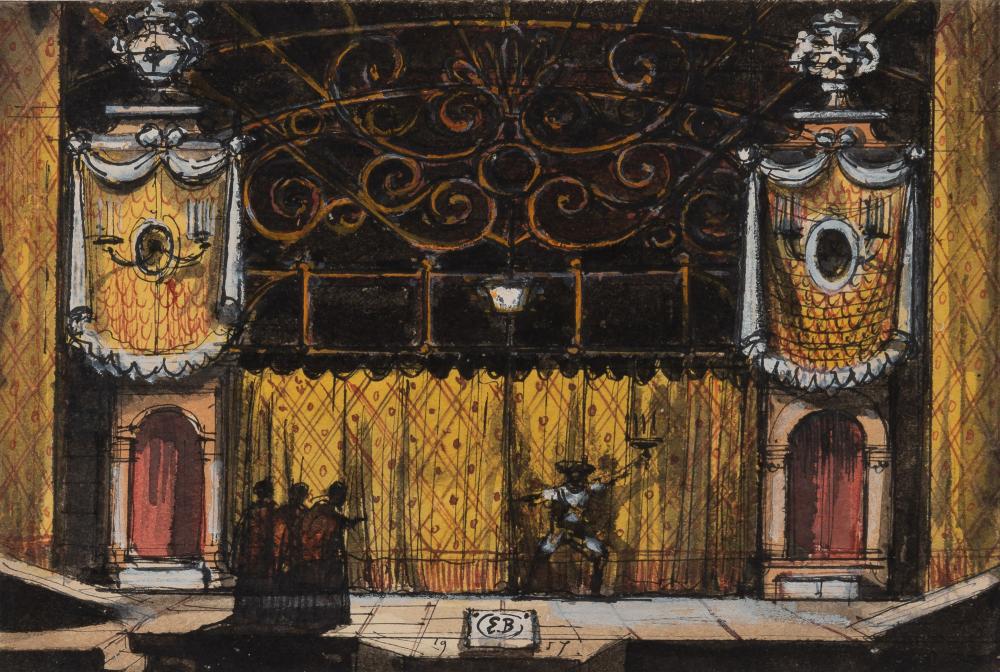 Eugene Berman Russian/American, 1899-1972 Curtain (1 of 4)