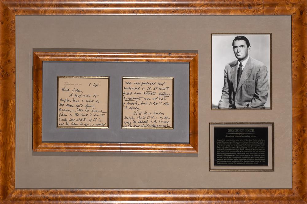 Gregory Peck Autograph letter signed listing many of (1 of 6)