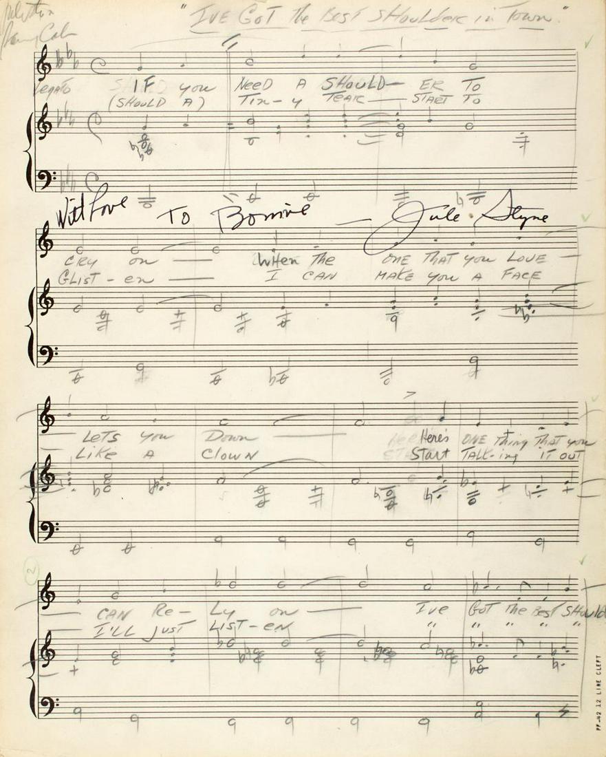 [Pink Tights] Jule Styne. Three musical manuscripts (1 of 3)
