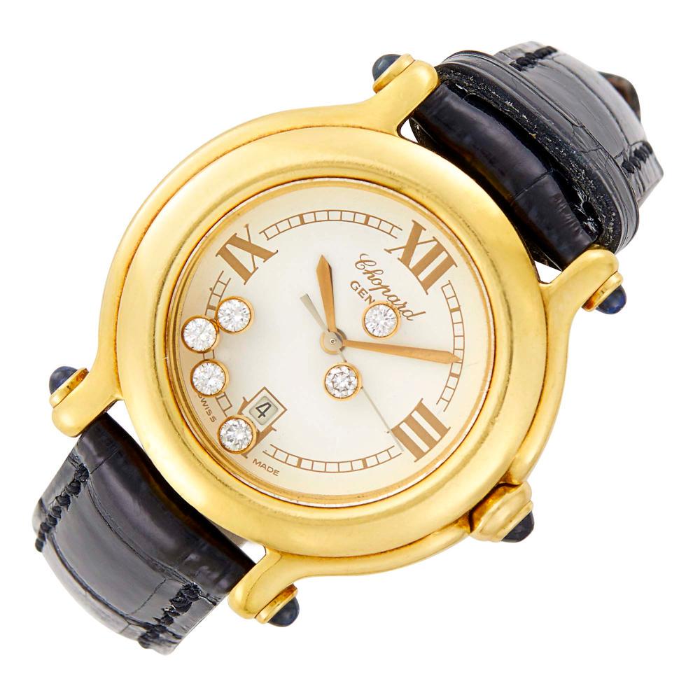 Chopard Gold and Diamond 'Happy Sport' Wristwatch (1 of 5)