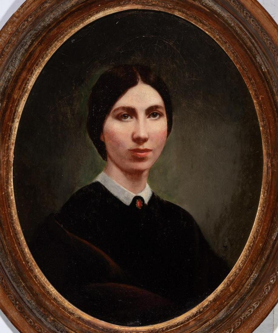 Attributed to Thomas Sully American, 1783-1872 Portrait: Attributed to Thomas Sully American, 1783-1872 Portrait of a Young Lady Initialed TS (lr) Oil on canvas 16 x 13 inches oval C