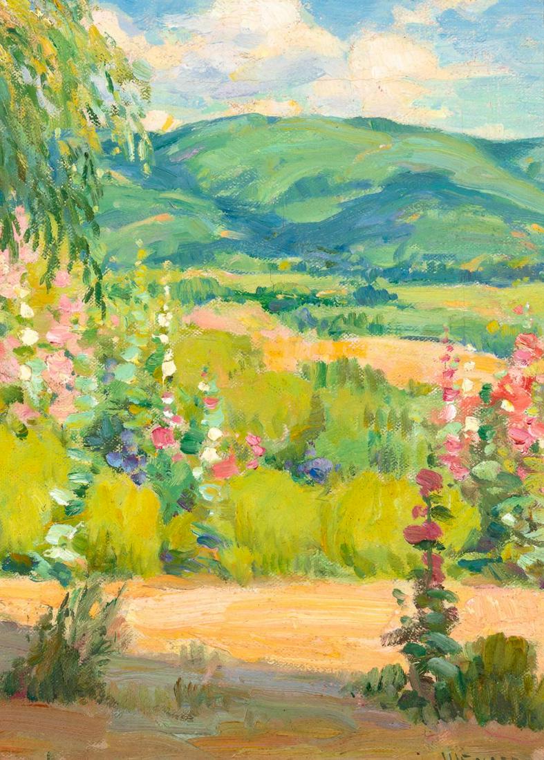 Joseph Henry Sharp American, 1859-1953 From the Studio: Joseph Henry Sharp American, 1859-1953 From the Studio Door Signed J H Sharp (lr) Oil canvas mounted to Masonite 12 x 9 inches Provenance: Private collection, acquired circa 1920 [Sale] Sotheby's New