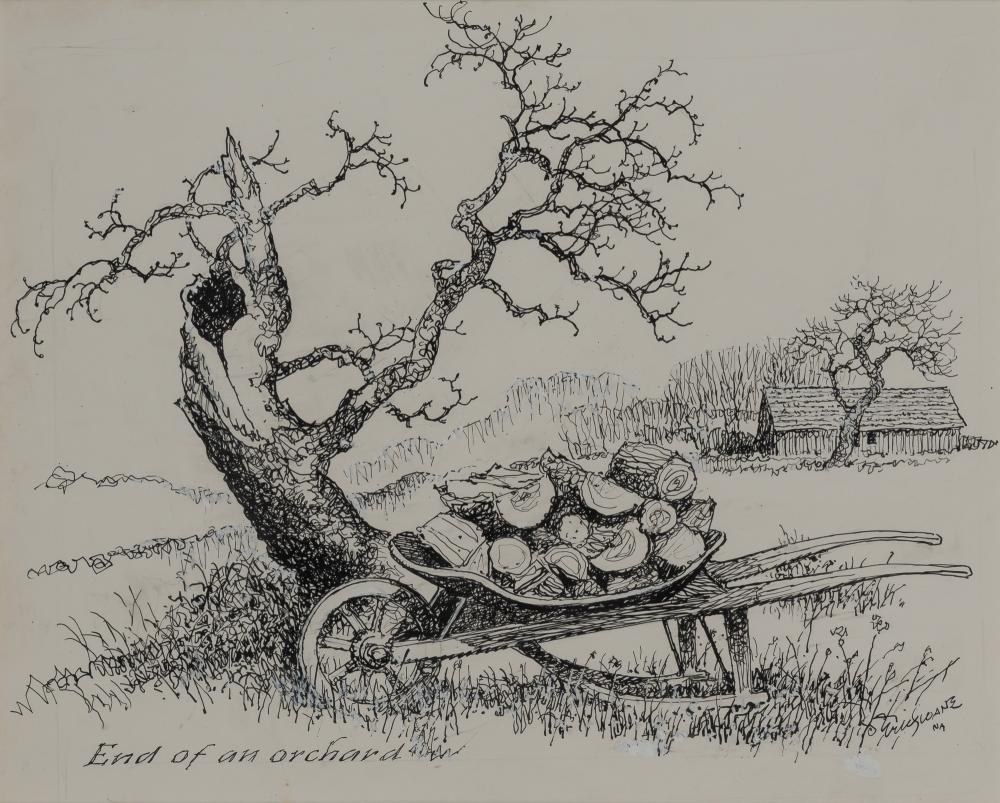 Eric Sloane American, 1905-1985 End of an Orchard (1 of 6)