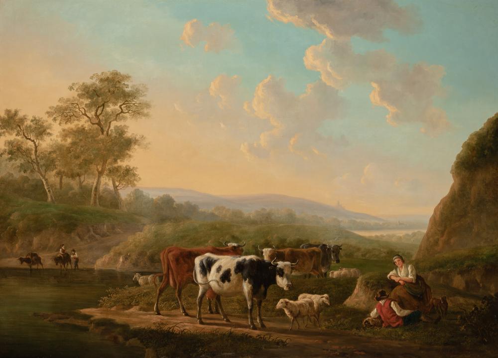 Jacob van Strij Dutch, 1756-1815 A Hilly Landscape with (1 of 4)