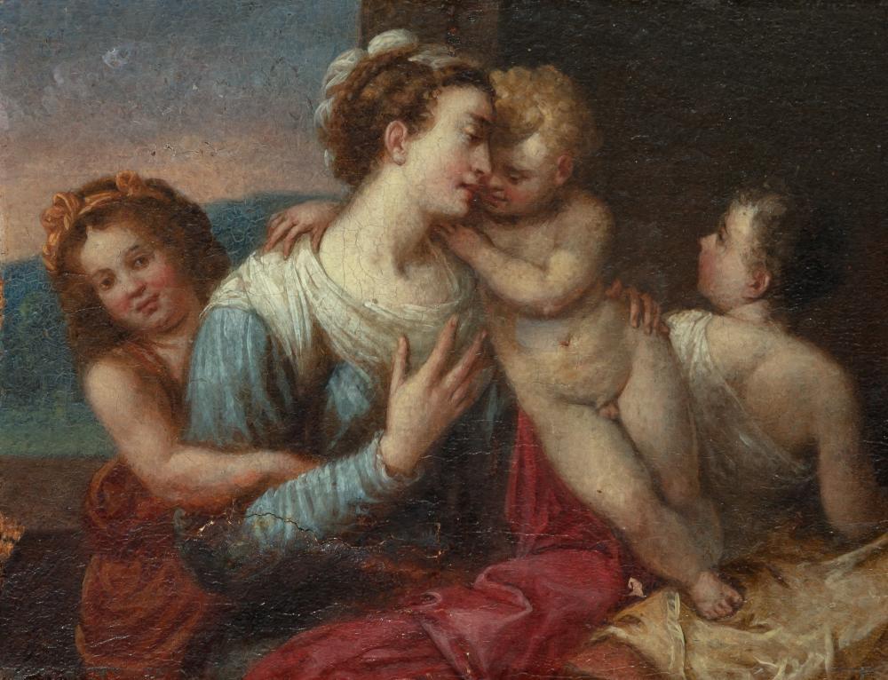 Circle of Ottavio Padovanino Madonna and Child with Two (1 of 3)